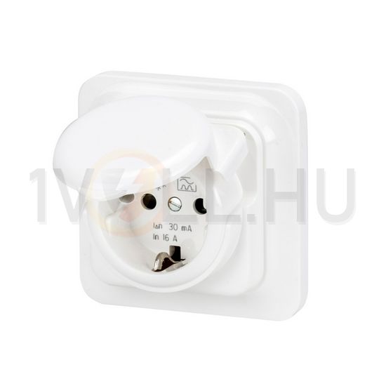 162 dugalj 10mA-áramvédős biztonsági földelt fehér IP44 modultartó rugós 90 RCD GEWISS - GW95923