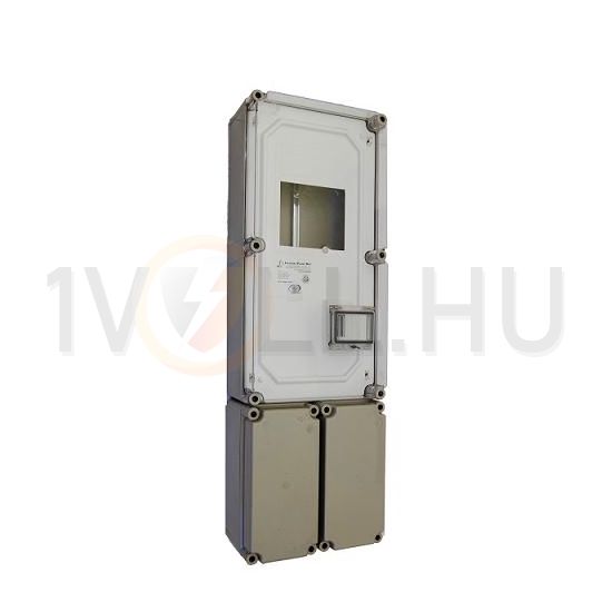 3F mérőszekrény +kábelfogadó+bevezető 1-szintes 1-mérőhely PVT 3060 FO2 Csatári Plast - CSP36331100