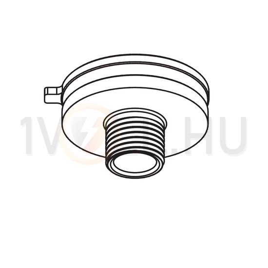 Adapter rögzítő világítási sín adapterhez forgó M10x1 fekete alumínium XTSA 57/17-9 LIVAL - KKT301639
