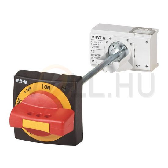 Ajtókuplung forgató hajtás teljesítménymegszakítóhoz piros vészleállító zárható NZM1-XTVDVR EATON - 260178