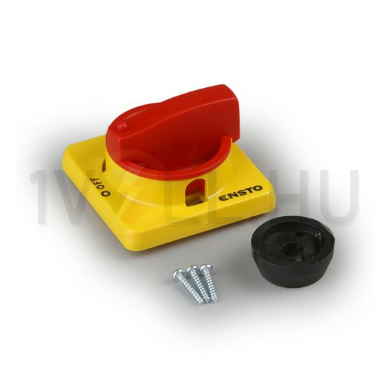 Ajtókuplung forgató hajtás KS3-hoz piros/sárga zárható Ensto - KSH48