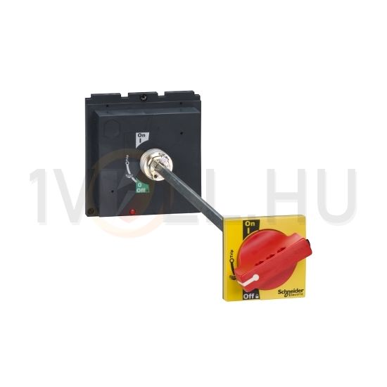 Ajtókuplung forgatókar NSX400...630-hoz tengellyel piros/sárga zárható Schneider - LV432600