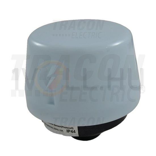 Alkonykapcsoló falra kültér 5-50lx 1z 300W falonkívüli műanyag fehér TRACON - ALK-OUT