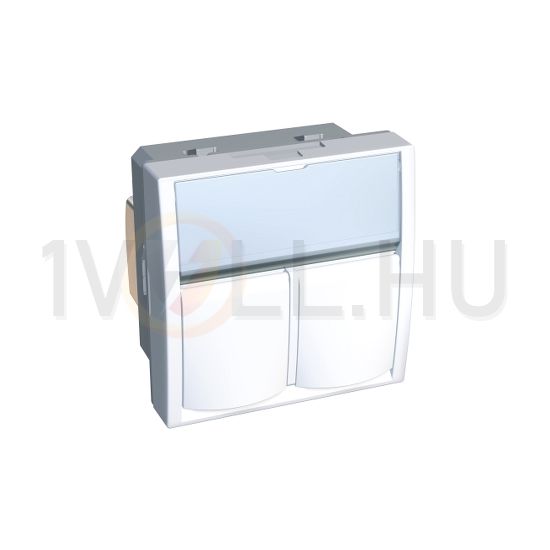 Altira adatcsatlakozó betét közp. fedéllel 2xRJ45 Cat6 UTP polárfehér Infraplus Schneider - ALB44326N