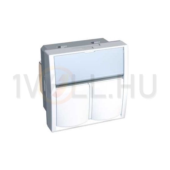 Altira adatcsatlakozó dugalj modul UTP 2xRJ45 8(8) Cat5e süllyesztett fehér csavaros Schneider - ALB44325N