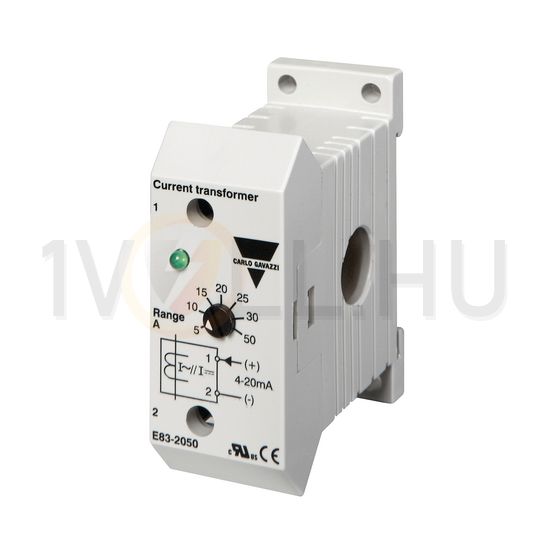 Áram távadó beépített áramváltóval 50A 4-20mA-kimenet Carlo Gavazzi - E83-2050
