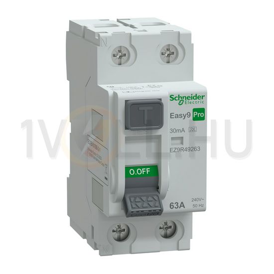Áram-védőkapcsoló (Fi-relé) analóg 2P 63A 0.03A A-típus Easy9 Pro Schneider - EZ9R49263