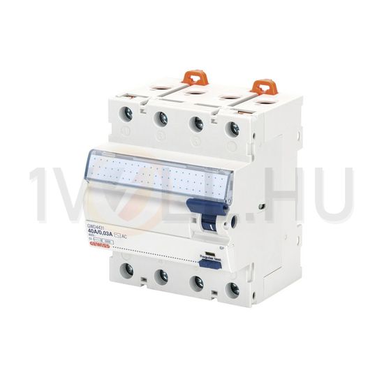 Áram-védőkapcsoló (Fi-relé) analóg 4P 25A 30mA AC-típus 6kA 90RCD IDP NA GEWISS - GWD4427