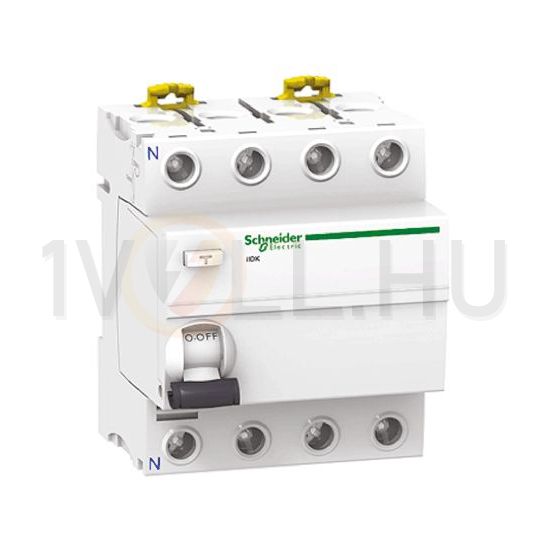 Áram-védőkapcsoló (Fi-relé) analóg 4P 40A 30mA AC-típus 10kA Acti9 iID Schneider - A9R50440