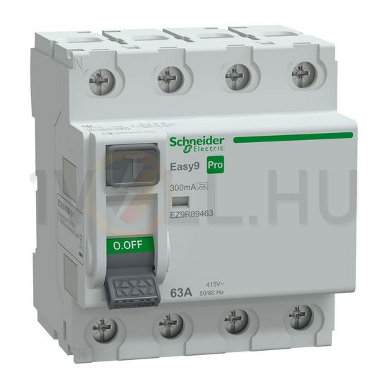 Áram-védőkapcsoló (Fi-relé) analóg 4P 63A 0.3A A-típus 10kA Easy9 Pro Schneider - EZ9R89463