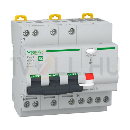 Áramvédő(FI)-kismegszakító 3P+N 10A C-jelleg 0.03A A-típus 4.5kA/61009-1 Easy9 Pro Schneider - EZ9D55710