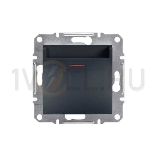 Asfora 101 1P hotelkártya-kapcsoló betét közp. fedéllel antracit süllyesztett IP20 1- Schneider - EPH6200171