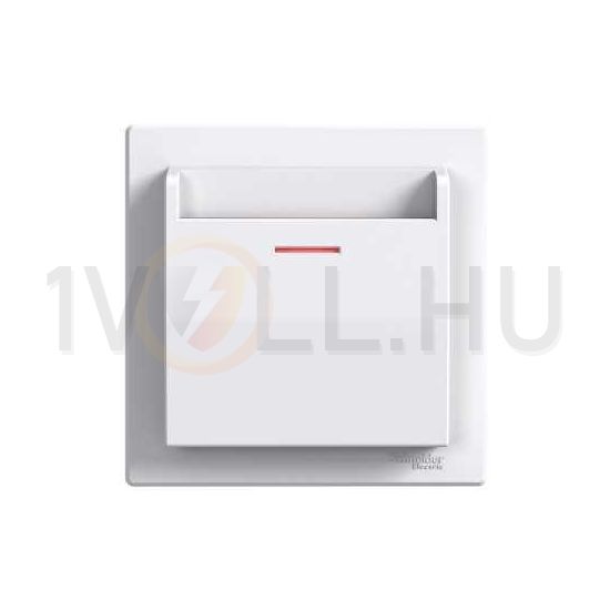 Asfora 101 1P hotelkártya-kapcsoló betét teljes fedéllel fehér süllyesztett csavaros Schneider - EPH6200121