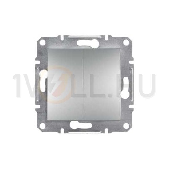 Asfora 105 2x1P csillárkapcsoló betét közp. fedéllel alumínium süllyesztett rugós IP20 Schneider - EPH0300161