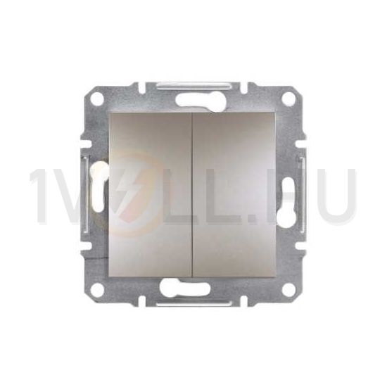 Asfora 105 2x1P csillárkapcsoló betét közp. fedéllel bronz süllyesztett rugós IP20 2- Schneider - EPH0300169