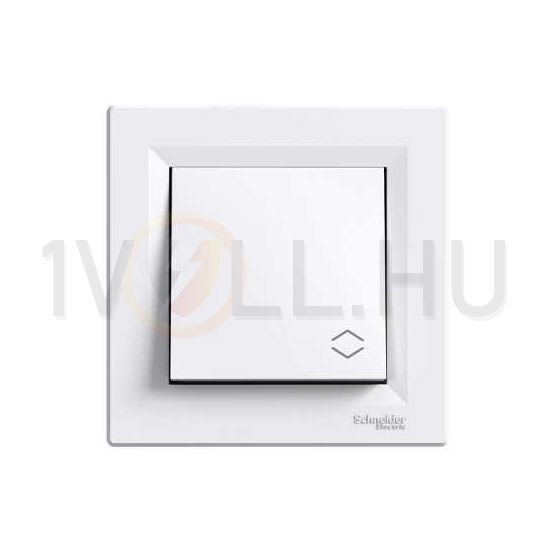 Asfora 106 váltókapcsoló betét teljes fedéllel fehér süllyesztett IP44 1- Schneider - EPH0400421