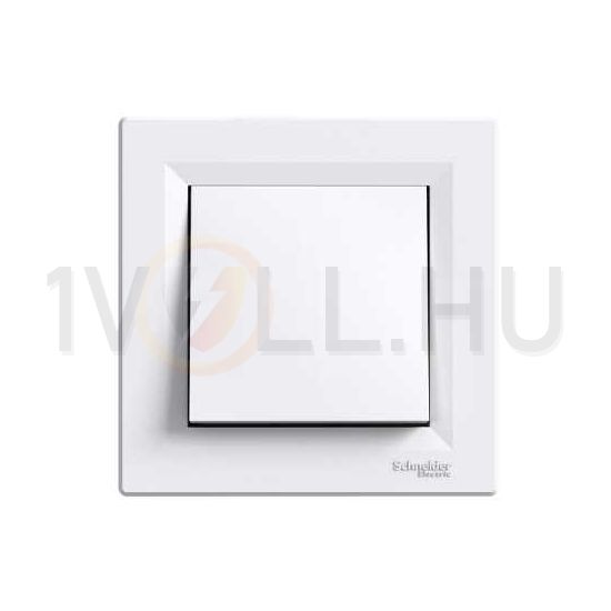 Asfora 107 keresztkapcsoló betét teljes fedéllel fehér süllyesztett IP20 1- Schneider - EPH0500121