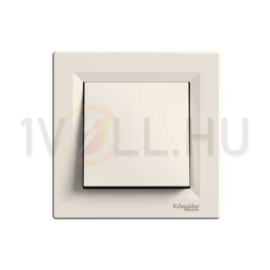 Asfora 107 keresztkapcsoló betét teljes fedéllel krém süllyesztett IP20 1- Schneider - EPH0500123