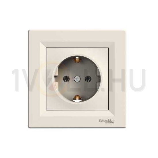 Asfora 162 dugalj földelt krém IP20 süllyesztett Schneider - EPH2900123