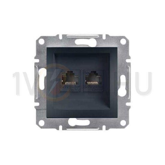 Asfora adatcsatlakozó dugalj UTP Cat5e süllyesztett antracit Schneider - EPH4400171