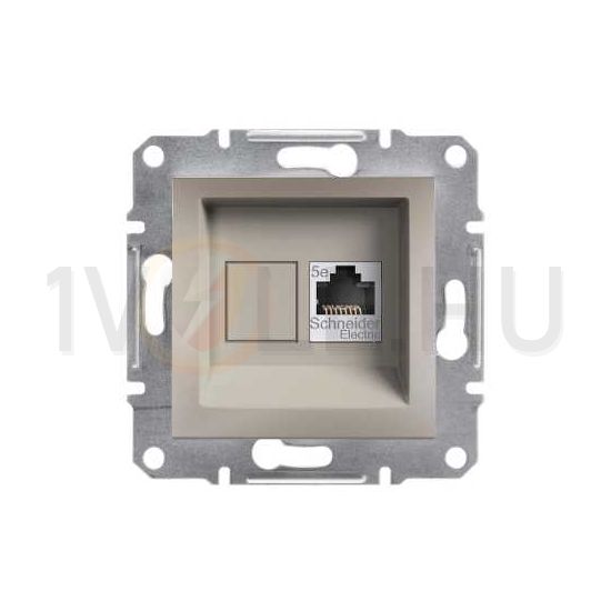 Asfora adatcsatlakozó dugalj UTP Cat5e süllyesztett bronz Schneider - EPH4300169