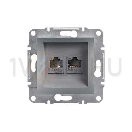 Asfora adatcsatlakozó dugalj UTP Cat5e süllyesztett nemesacél Schneider - EPH4400162