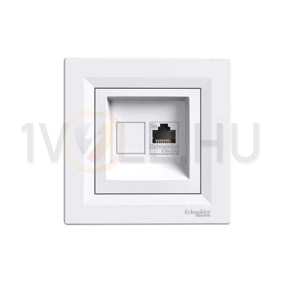 Asfora adatcsatlakozó dugalj UTP RJ45 8(8) Cat5e süllyesztett fehér Schneider - EPH4300121