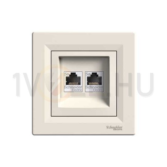 Asfora adatcsatlakozó dugalj UTP RJ45 8(8) Cat5e süllyesztett krém Schneider - EPH4400123