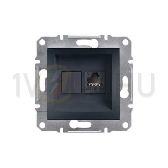 Asfora adatcsatlakozó dugalj UTP RJ45 8(8) Cat6 süllyesztett antracit Schneider - EPH4700171