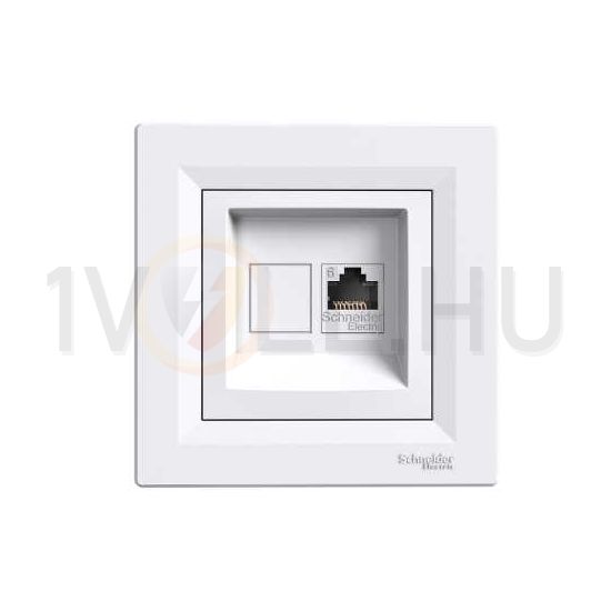 Asfora adatcsatlakozó dugalj UTP RJ45 8(8) Cat6 süllyesztett fehér Schneider - EPH4700121