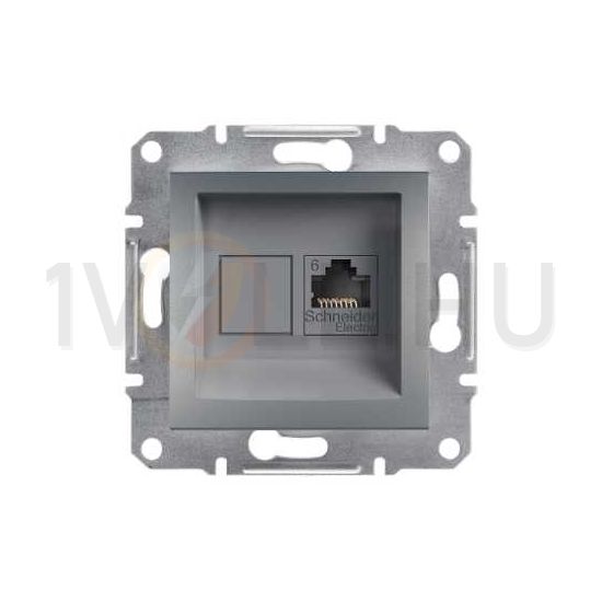 Asfora adatcsatlakozó dugalj UTP RJ45 8(8) Cat6 süllyesztett nemesacél Schneider - EPH4700162