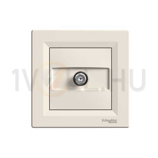 Asfora antenna aljzat SAT süllyesztett komplett bézs 1-kimenet végzáró Schneider - EPH3700123