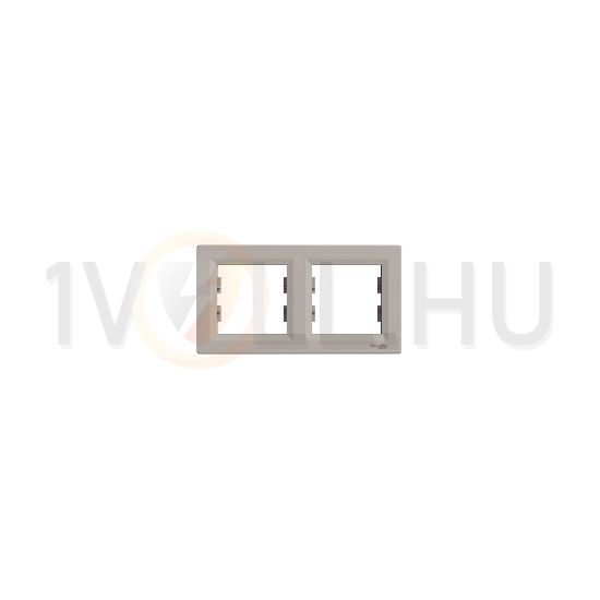 Asfora keret 2-es bronz vízszintes műanyag Schneider - EPH5800269