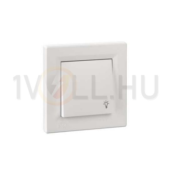 Asfora N101 nyomó betét teljes fedéllel 1- billentyűs 1z fehér lámpa IP44 jelzőfény Schneider - EPH0900221