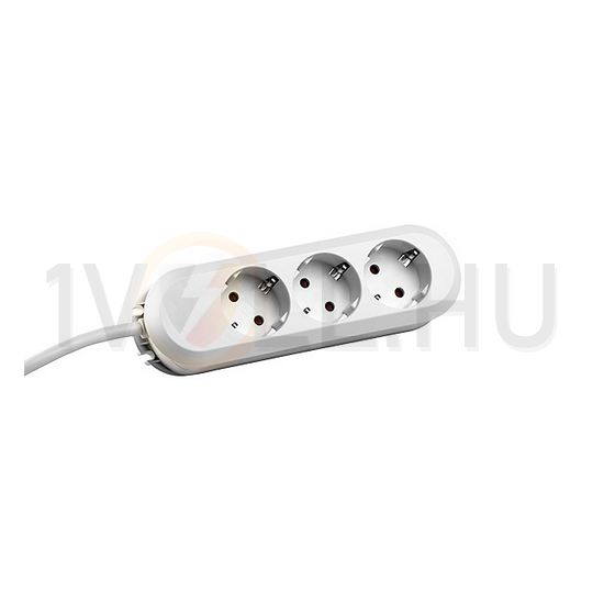 Asztali elosztósor gyerekvédős vezeték nélkül 188mm 1.5mm2/ 1.5m 3x2P+E/230V 16A Smart Bachmann - 388.270