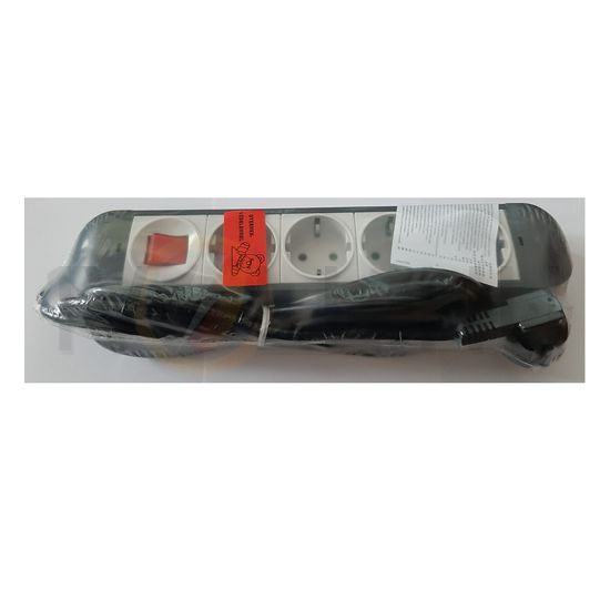 Asztali elosztósor gyerekvédős modulrendszerű 1mm2 2.5m 4x2P+F/230V 16A kapcsolós szürke LEGRAND - 690564