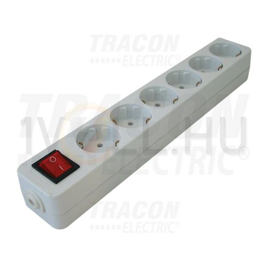 Asztali elosztósor vezeték nélkül 6x2P+E/230V 16A fehér IP20 TRACON - HUR-06K