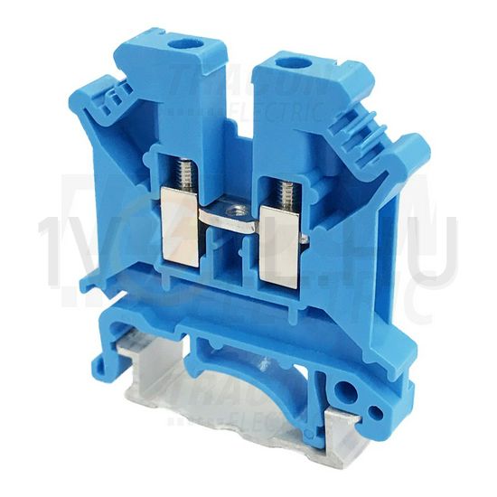Átmenő sorkapocs TS35 1-szintes 41A 0,2-4mm2/érvéghüvely kék csavaros csavaros TRACON - TSKA4-K