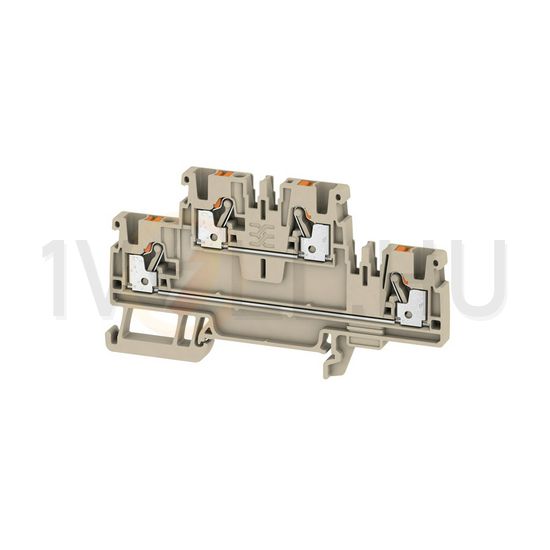 Átmenő sorkapocs TS35 2-szintes 24A 0.5-2.5mm2 bézs dugaszolós A2T 2.5 Weidmüller - 1547610000