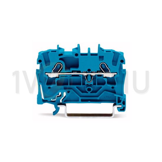 Átmenő sorkapocs TS35 1-szintes 18A 0.75-1.5mm2 kék rugószorításos rugószorításos WAGO - 2001-1204