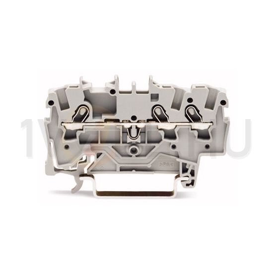 Átmenő sorkapocs TS35 1-szintes 18A 0.75-1.5mm2 szürke rugószorításos rugószorításos WAGO - 2001-1301