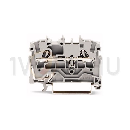 Átmenő sorkapocs TS35 1-szintes 24A 0.75-2.5mm2 szürke rugószorításos rugószorításos WAGO - 2002-1201