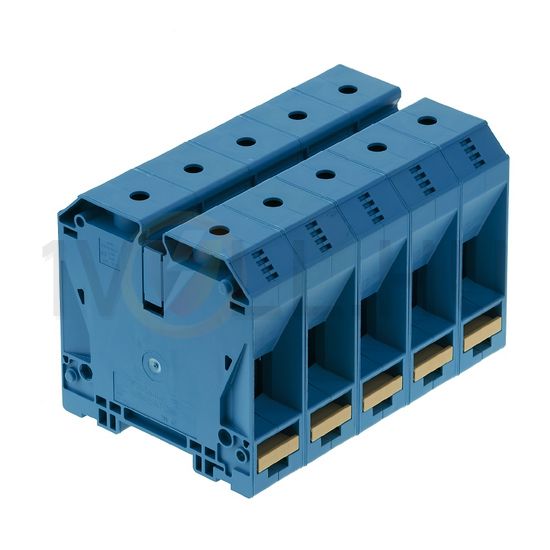 Átmenő sorkapocs TS35 1-szintes 269A 16-95mm2 kék csavaros WDU 95N/120N BL Weidmüller - 1820560000