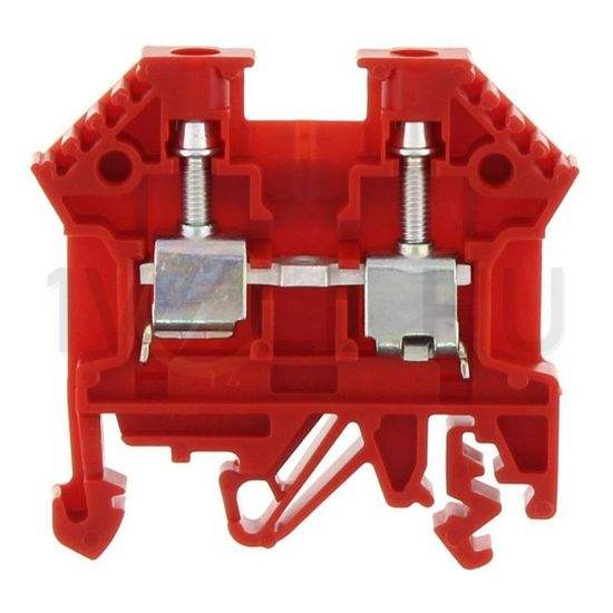 Átmenő sorkapocs TS32/35 1-szintes 32A 0,2-4mm2/érvéghüvely piros RK 2,5-4 RD CONTA-CLIP - 1001.9