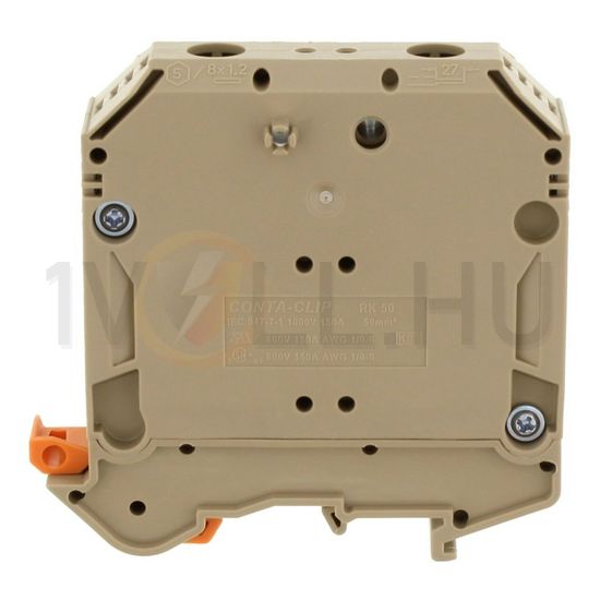 Átmenő sorkapocs TS32/35 imbuszcsavaros 1-szintes 150A 25-50mm2/érvéghüvely RK 50 BG CONTA-CLIP - 1120.2