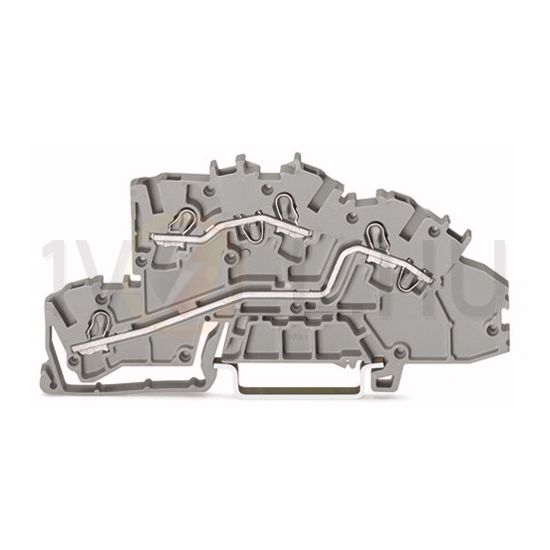 Átmenő sorkapocs L/L TS35 2-szintes 32A 0.75-2.5mm2 szürke rugószorításos rugószorításos WAGO - 2003-7642