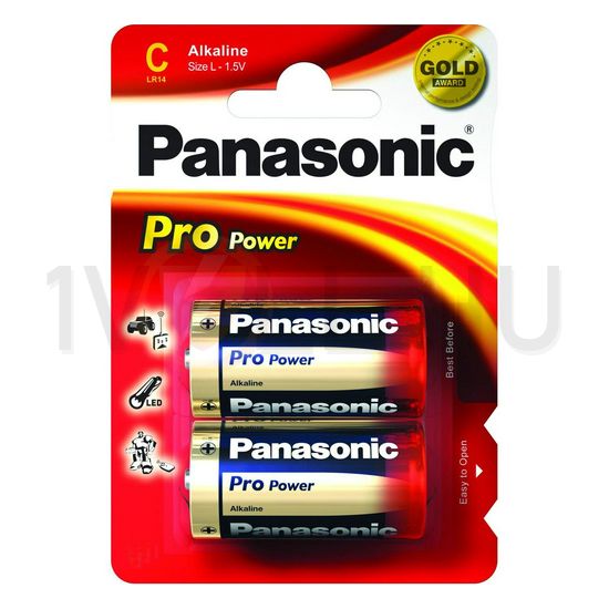 Baby elem C 1.5V alkáli-mangán LR14 Baby(C/R14) MN1400 Pro Power Panasonic - LR14PPG/2BP