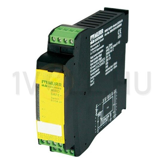 Biztonsági relé vészleállító 24VAC-vezérlés 24VDC MIRO SAFE+SWITCH ECOA 24 MURR Elektronik - 3000-33113-3020005