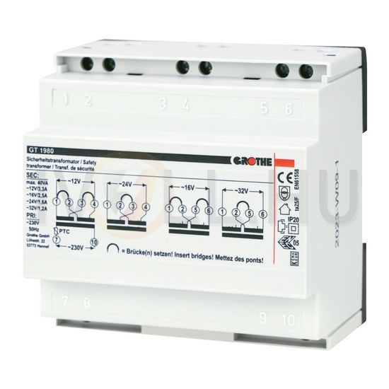 Biztonsági transzformátor 1F 40VA  GT 1980 GROTHE - 14140