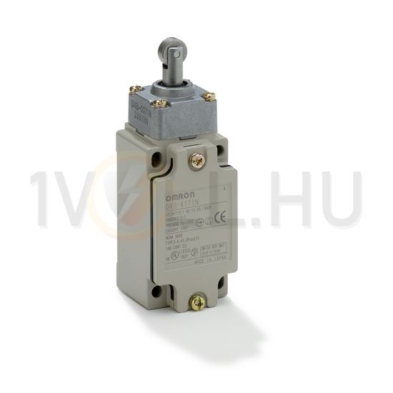Biztonsági végálláskapcsoló fém 1ny 1z görgős ütköző 2A/AC15/230V IP67 D4B-4171N OMRON - 373234